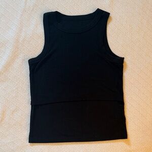 Latched Mama Black Nursing Top M